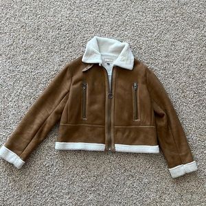 Universal Thread Suede and Faux Fur Jacket